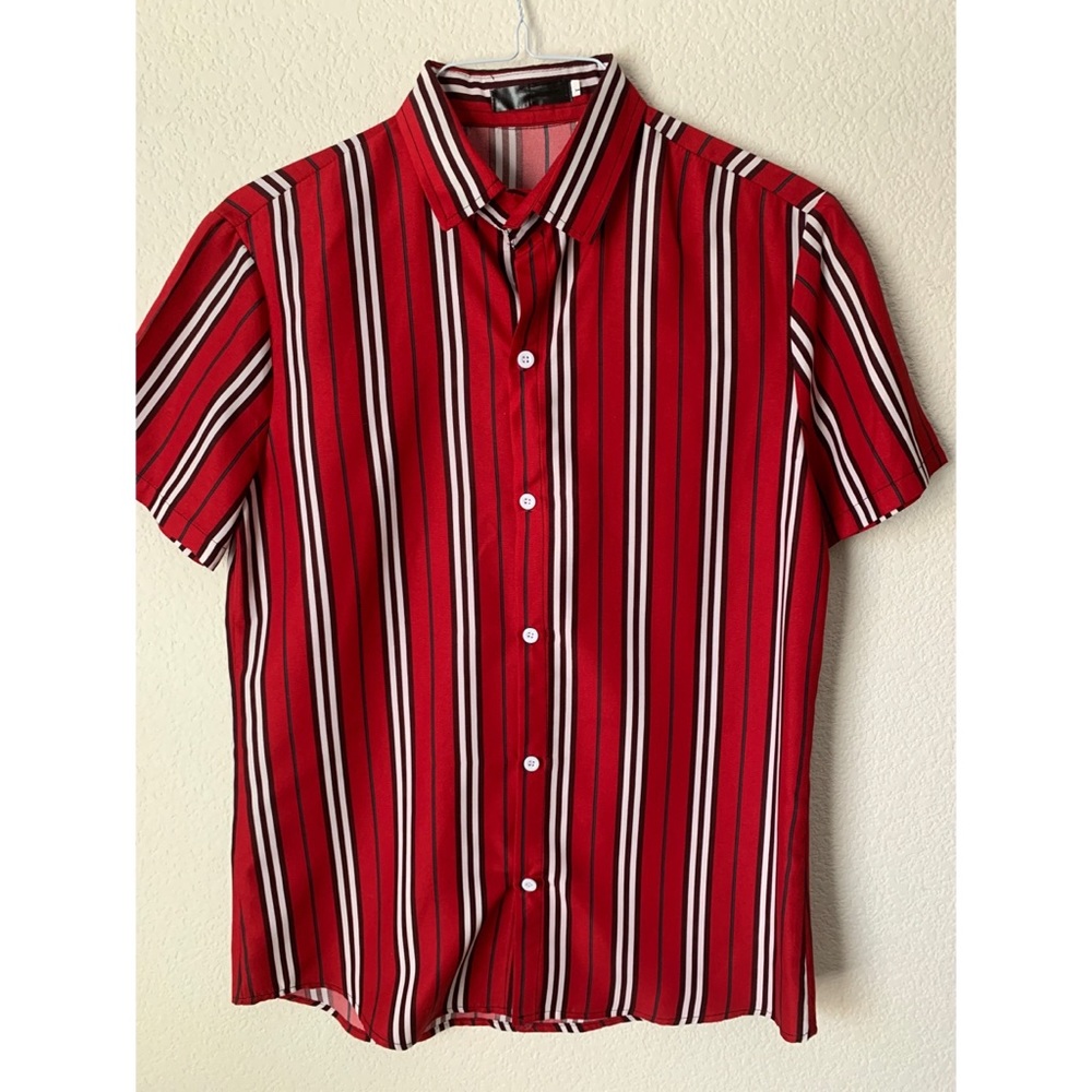 Mens Casual Button Down Shirt (Large).